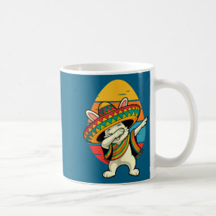 Vintage Retro Dabbing-Hase mexikanisches Ostern Kaffeetasse