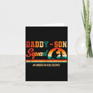 Vintage Retro Daddy Son Squad Vatertag Familie Karte