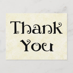 Vintage Retro Danke Dankeschön Distressed Beige un Postkarte