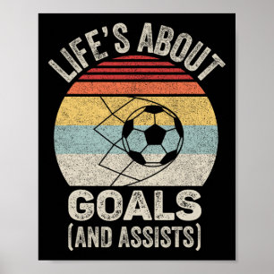Vintage Retro Das Leben handelt von Zielen Und Es Poster