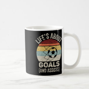 Vintage Retro Das Leben handelt von Zielen Und Ist Kaffeetasse