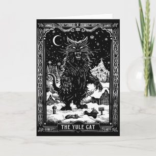 Vintage Retro Die Yule-Katze Tarotkarte Dunkle Wei Karte