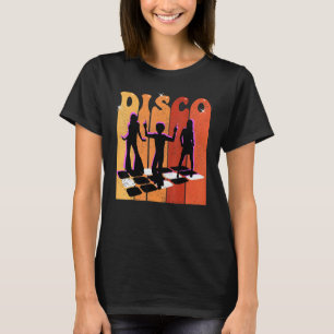 Vintage Retro-Disco-Tanzboden 70er Party-Thema T-Shirt