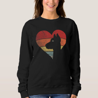 Vintage Retro Doberman Heart Silhouette Valentine' Sweatshirt