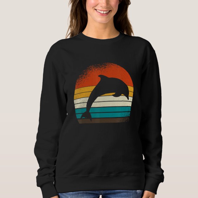 Vintage Retro Dolphin Sweatshirt (Vorderseite)