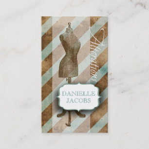 Vintage Retro Dress Form Änderungskarte Visitenkarte