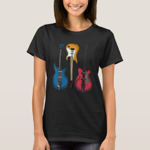 Vintage Retro E-Gitarre Klassischer Musiker T-Shirt