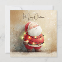 Vintage Retro einfacher Weihnachtsbaum Santa Claus