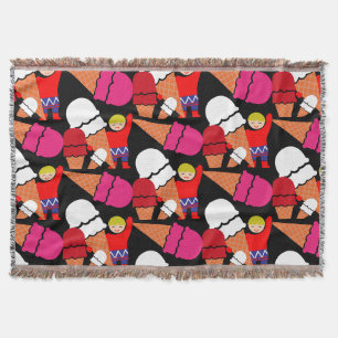 Vintage Retro Eiscreme-Kunst Decke