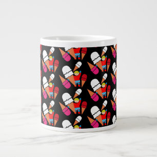 Vintage Retro Eiscreme-Kunst Jumbo-Tasse