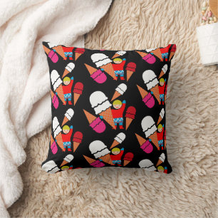 Vintage Retro Eiscreme-Kunst Kissen