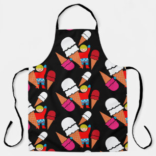 Vintage Retro Eiscreme-Kunst Schürze