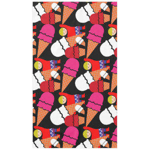 Vintage Retro Eiscreme-Kunst Tischdecke