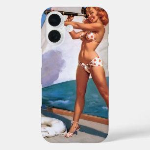Vintage Retro Elvgren Segeln Segler Pin-up Mädchen iPhone 16 Hülle