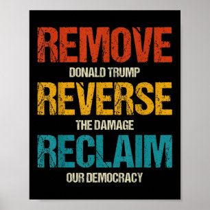 Vintage Retro-Entfernen umgekehrter Reclaim Protes Poster