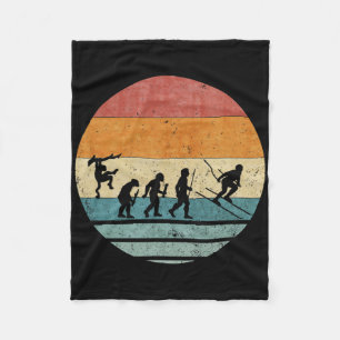 Vintage Retro-Evolution eines Skifahrers Skifahrer Fleecedecke