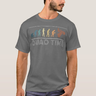 Vintage Retro-Evolution Quad Time Quad Bike Rider T-Shirt