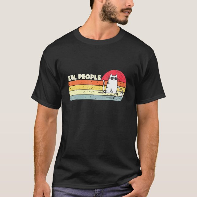 Vintage Retro Ew People Chat T-Shirt (Vorderseite)