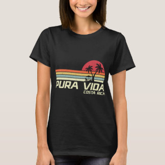 Vintage Retro Familienurlaub Costa Rica Pura Vida T-Shirt
