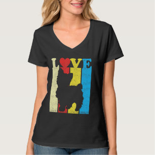 Vintage Retro-Farben I Liebe My Yorkie Dog 1 T-Shirt