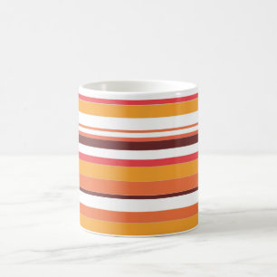 Vintage Retro Farbige Streifen Kunst #8 Kaffeetasse
