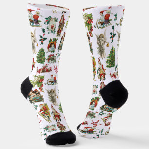 Vintage Retro Festives Weihnachtsfest Socken