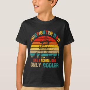 Vintage Retro-Feuerwehrmann-Vater wie ein normaler T-Shirt