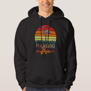 Vintage Retro Flamingo Mama Blume Leopard Flaming Hoodie