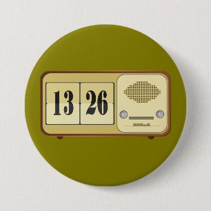 Vintage Retro Flip-Uhr-Radio Button