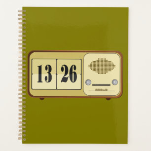 Vintage Retro Flip-Uhr-Radio Planer