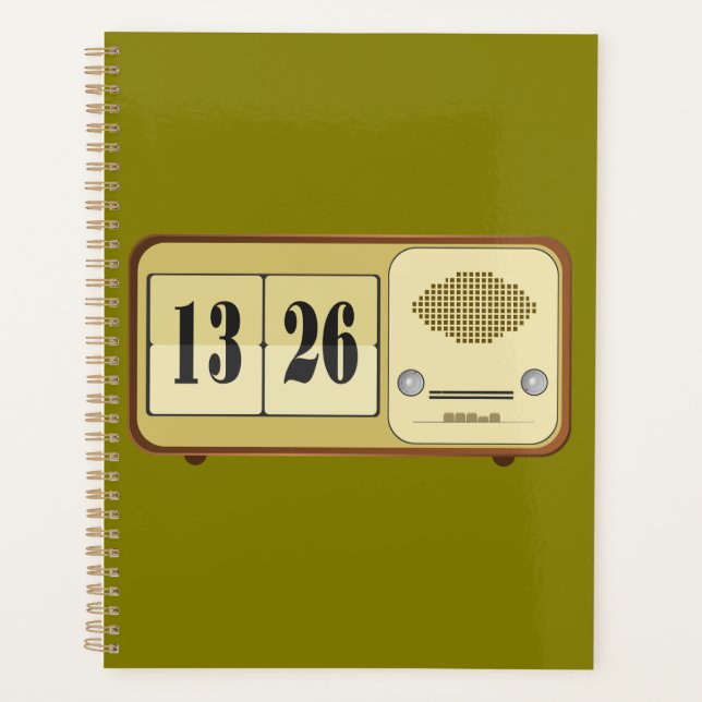 Vintage Retro Flip-Uhr-Radio Planer (Vorderseite)