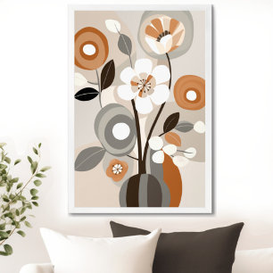 Vintage Retro Floral Poster