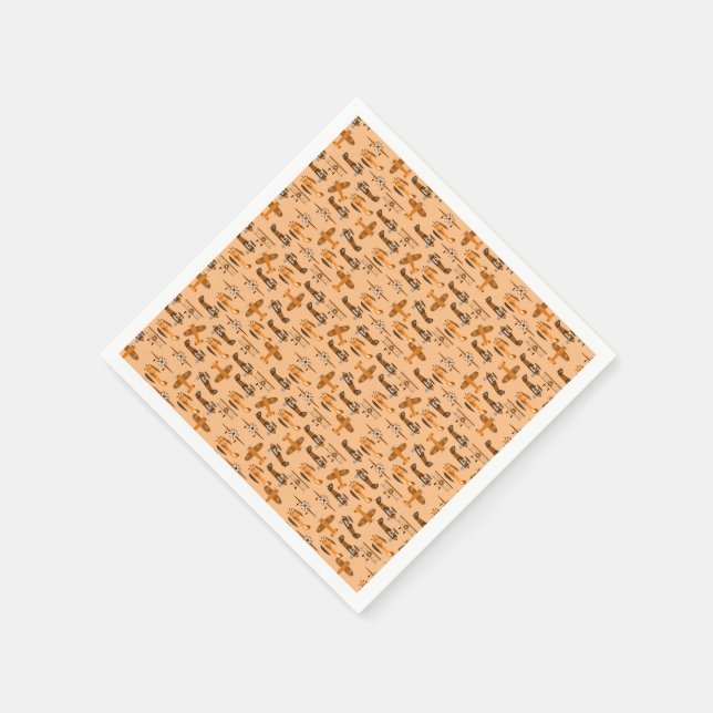 vintage Retro-Flugzeugmuster Serviette (Ecke)