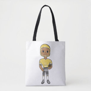 vintage retro football player black yellow Simple