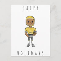 vintage retro football player black yellow Simple
