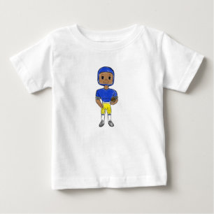 vintage Retro Football Player Blue Yellow Baby T-shirt