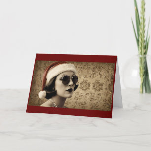 Vintage Retro-Foto Weihnachten Karte