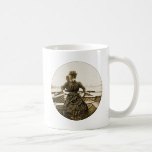 Vintage Retro Frauen Foto Rudern Rudern Rudern Ihr Tasse