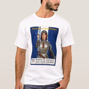 Vintage Retro Frauen Jeanne d'Arc Frankreich T-Shirt