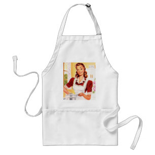 Vintage Retro Frauen Kitsch 50er Küche Magie Schürze