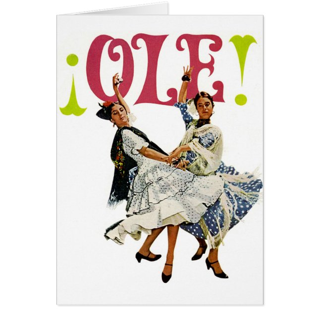 Vintage Retro Frauen-spanische Flamenco-Tänzer (Vorne)