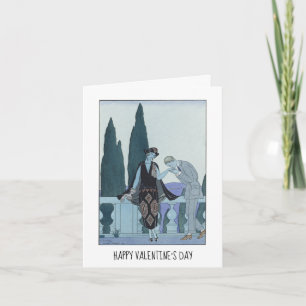 Vintage Retro Friseur Elegant Valentinstag Karte