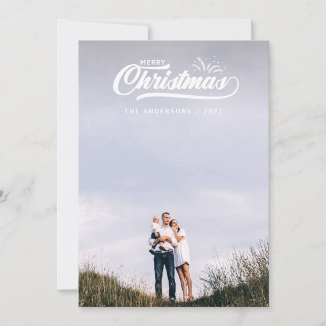 Vintage retro frohe Weihnachten (Vorderseite)