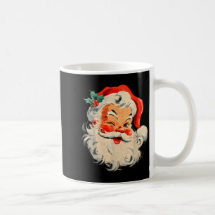 Vintage Retro Frohe Weihnachten Cooler Santa Claus Kaffeetasse
