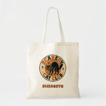 Vintage Retro Frohes Halloween schwarze Katze