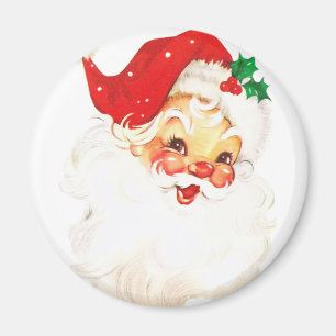 Vintage Retro fröhlicher alter Weihnachtsmann Weih Magnet