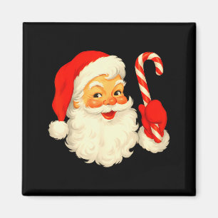 Vintage Retro fröhliches Santa Claus Gesicht Weihn Magnet