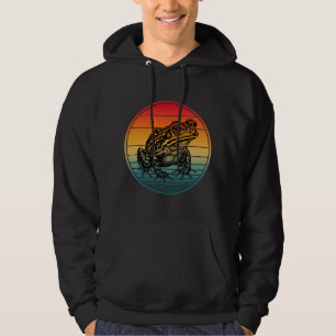 Vintage Retro Frosch Amphibie Kröte Hoodie