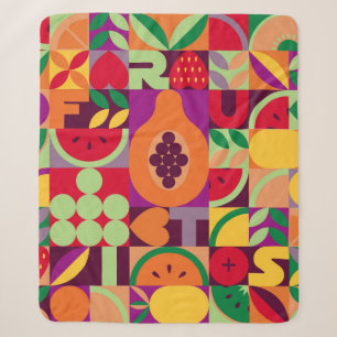 Vintage Retro-Frucht nahtloses Muster. Abst Sherpadecke
