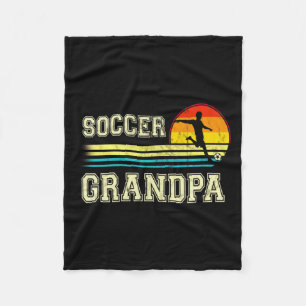 Vintage Retro Fußball Opa für Sonnenuntergang T-Sh Fleecedecke